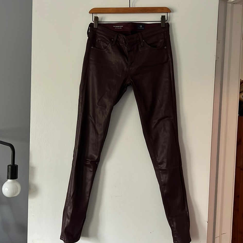 AG faux leather jean